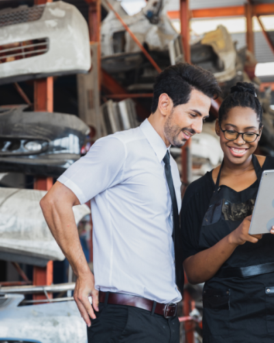 Auto Parts Warehouse on tablet