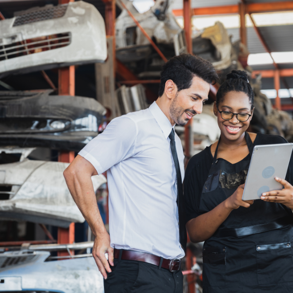 Auto Parts Warehouse on tablet